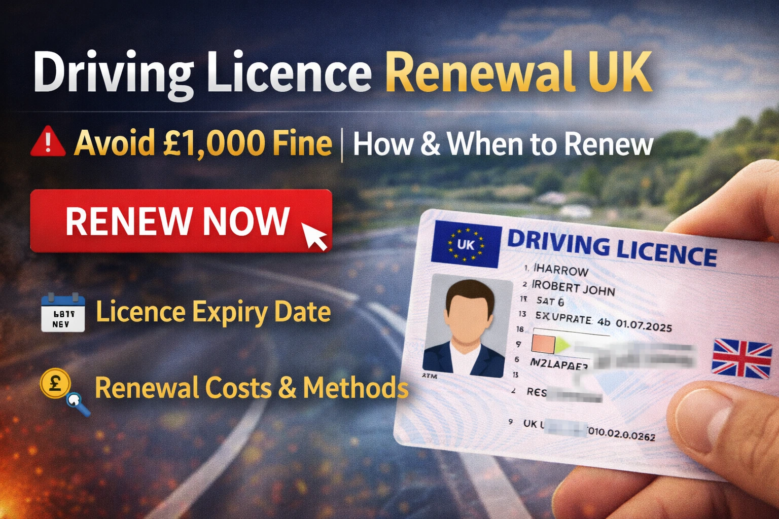 Driving Licence Renewal UK Avoid £1,000 Fine | How & When to Renew