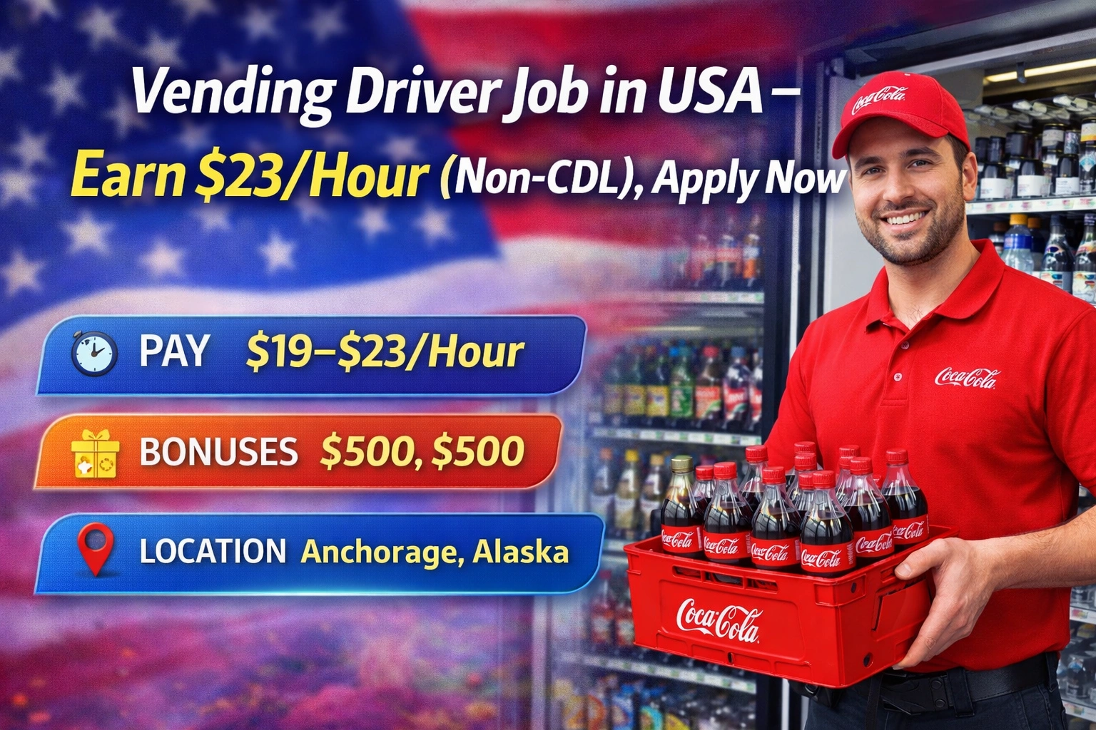 Vending Driver Job in USA – Earn $23/Hour (Non-CDL), Apply Now