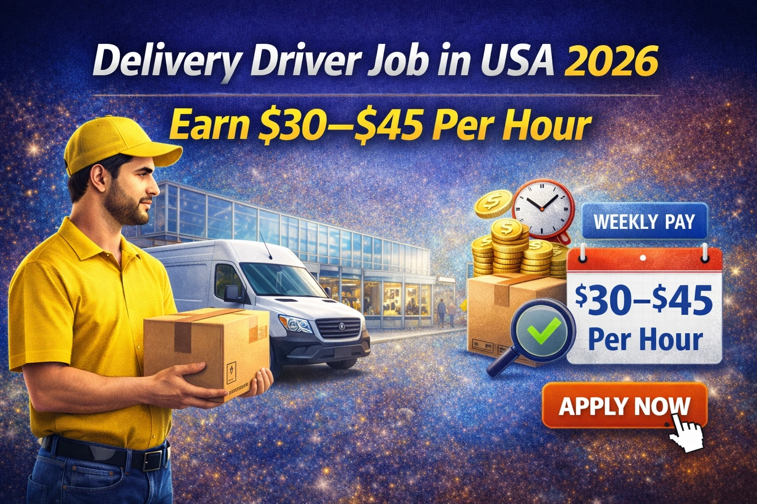 Delivery Driver Job in USA 2026 – Earn $30–$45 Per Hour