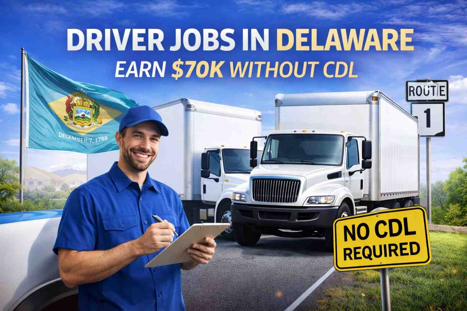 Driver Jobs in Delaware – Earn $70K Without CDL